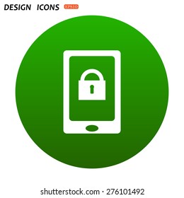 the phone is locked. icon. vector design