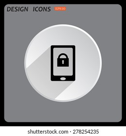 the phone is locked. icon. vector design