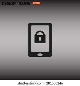 the phone is locked. icon. vector design