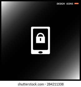 the phone is locked. icon. vector design