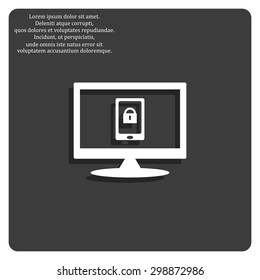 the phone is locked. icon. vector design