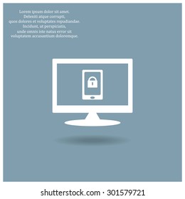 the phone is locked. icon. vector design