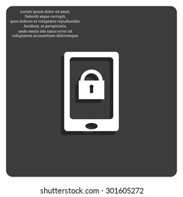 the phone is locked. icon. vector design