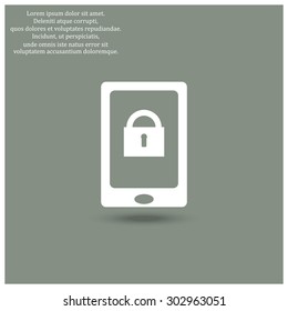 the phone is locked. icon. vector design