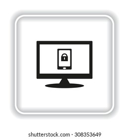 the phone is locked. icon. vector design