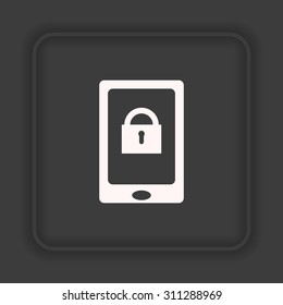 the phone is locked. icon. vector design