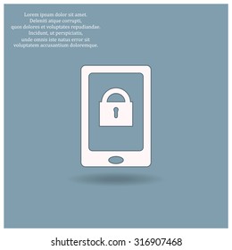 the phone is locked. icon. vector design