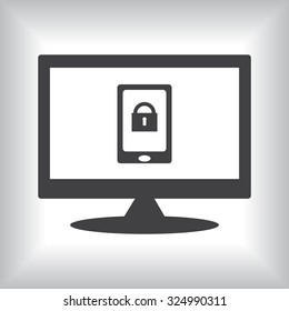 the phone is locked. icon. vector design
