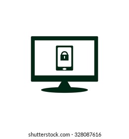 the phone is locked. icon. vector design