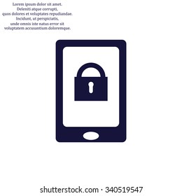 the phone is locked. icon. vector design