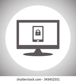 the phone is locked. icon. vector design
