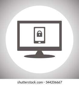 the phone is locked. icon. vector design