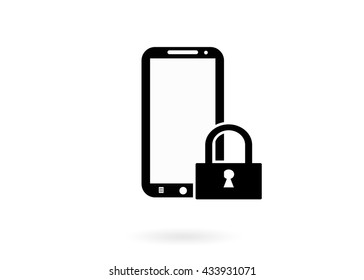 Phone is locked. Vector
