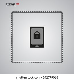 the phone is locked, vector illustration, EPS 10