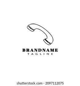 phone logo cartoon design icon template black modern isolated illustration