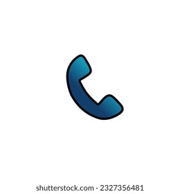 logotipo del teléfono, icono del teléfono, teléfono con color degradado azul