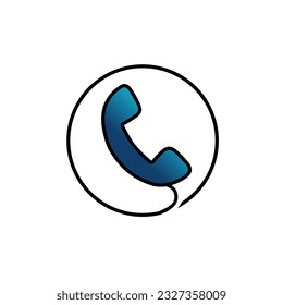 phone logo, phone icon, phone with blue gradient color