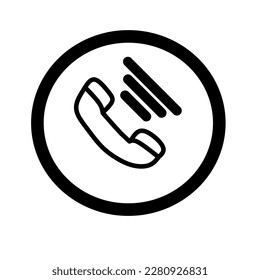 una ilustración del logotipo de un teléfono con un diseño sencillo