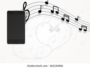 Phone love song, Vector illustrator