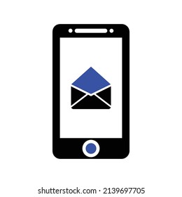 Icono de correo de teléfono .Colección de símbolos de teléfono y teléfono móvil. Simple ilustración vectorial plana para el diseño de su sitio web, logotipo, aplicación, interfaz de usuario.