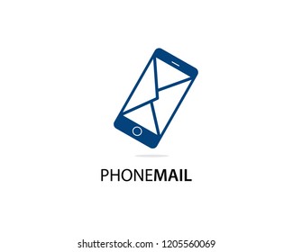 phone mail logo template design vector icon
