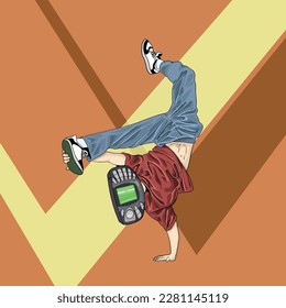 A Phone Man do Breakdance