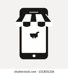 phone market vector icon