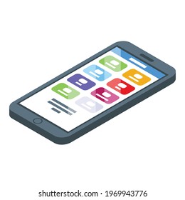 Phone meetings icon. Isometric of Phone meetings vector icon for web design isolated on white background
