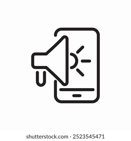 phone megaphone sun icon sign vector