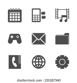 Phone Menu Icons Set