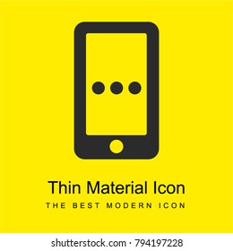 Phone Message bright yellow material minimal icon or logo design