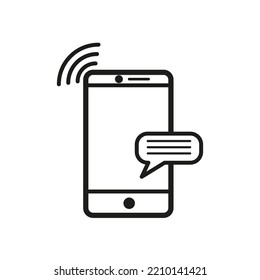 Phone message call icon. Call symbol. Smartphone message interface. Telephone sign. Vector illustration. Stock image. 