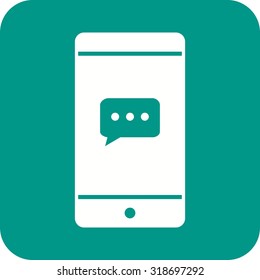 Phone, message, communication icon vector image. Can also be used for business, finance, technology, economics and accounting. Suitable for web apps, mobile apps and print media.