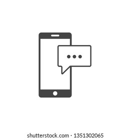 Phone message graphic design template vector isolated illustration