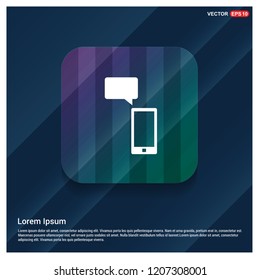 Phone with message icon - Free vector icon