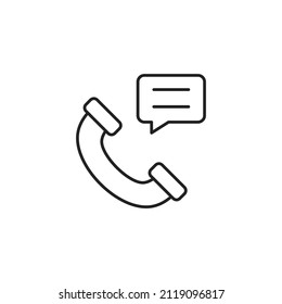 Phone message icon. High quality black vector illustration.