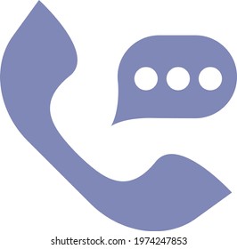 Phone message, icon illustration, vector on white background