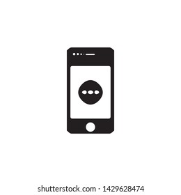 Phone message icon. Text sign