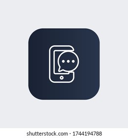 phone message icon. Vector illustration EPS 10.