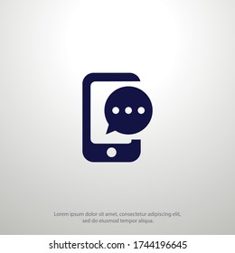 phone message icon. Vector illustration EPS 10.