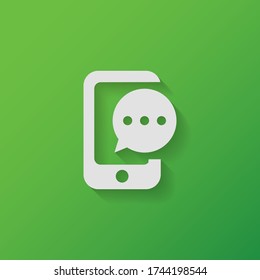 phone message icon. Vector illustration EPS 10.