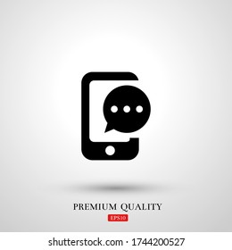 phone message icon. Vector illustration EPS 10.
