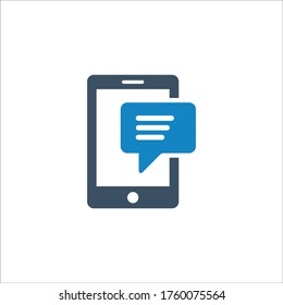 Phone message icon (vector illustration)