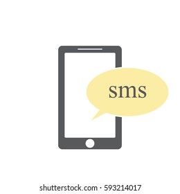 phone and message icons on white background