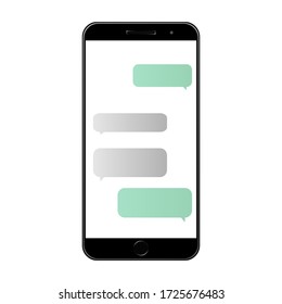 Phone Message Template Bubble Mail