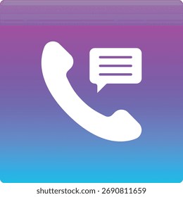 Ícone de vetor de Mensagem de Telefone. Pode ser usado para impressão, aplicativos móveis e da Web.