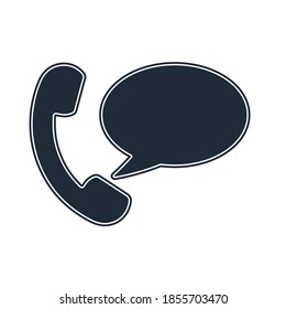 Phone message. Vector icon illustration isolated on white background.