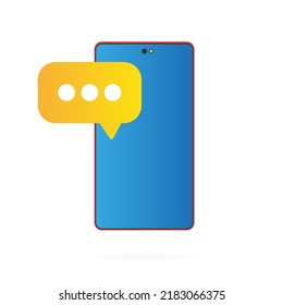 Phone with a message. Vector illustration