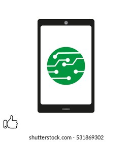phone, a micro circuit, repair, vector illustration EPS 10