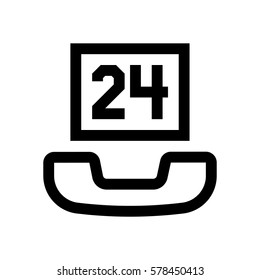 Phone mini line, icon, background and graphic. The icon is black and white, linear  flat, vector, pixel perfect, minimal, suitable for web and print. 